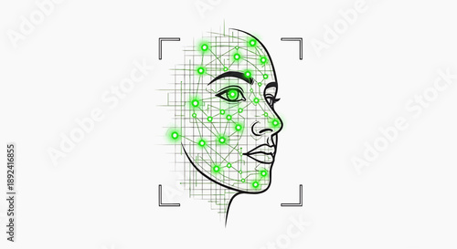 Visualizing an advanced facial recognition system using biometric data and artificial intelligence for secure personal identification, access control, and identity authentication