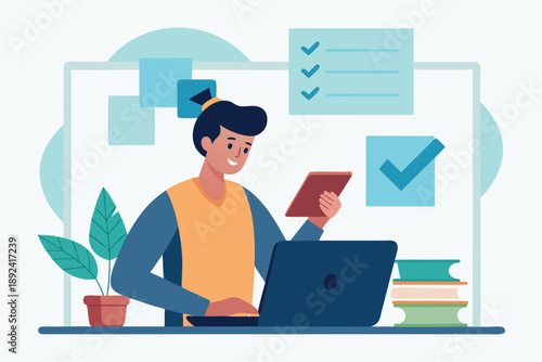 Student uses approved educational websites with teacher supervision, highlighting safe and effective online learning.