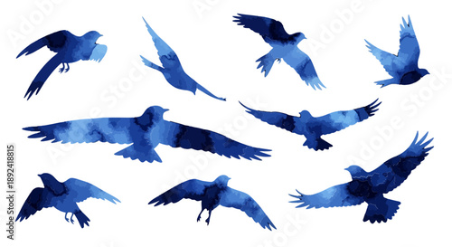 Colorful Watercolor Splatter Blots Set Abstract Paint Stains Vector Collection