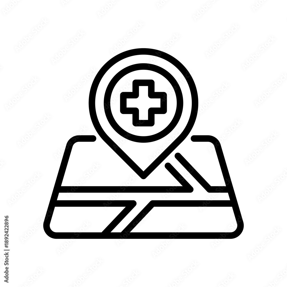 Obraz premium Location line icon