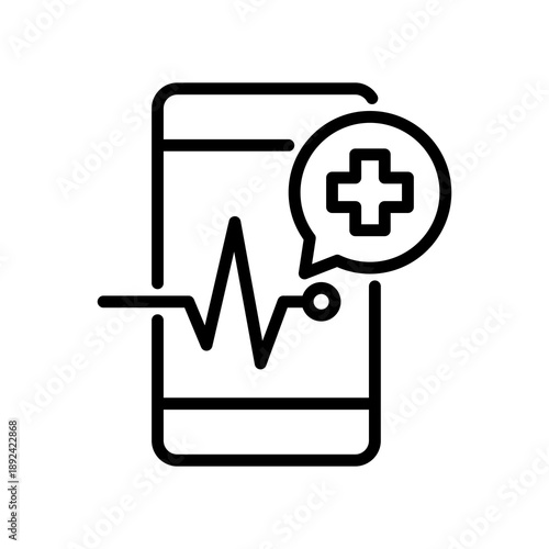 Mobile Healthcare line icon