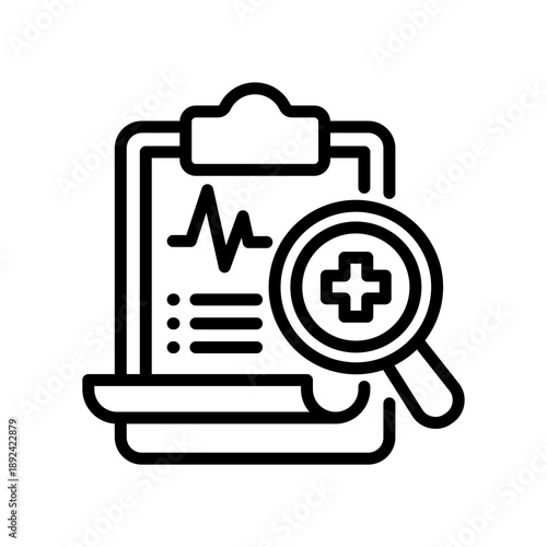 Diagnosis line icon