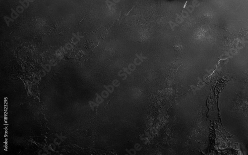 Dark cement wall in retro concept. Black concrete background for wallpaper or graphic design. Blank old plaster texture in vintage style. Abstract surface wall