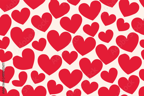 Romantic heart seamless pattern for Valentine's Day background and wedding decoration.