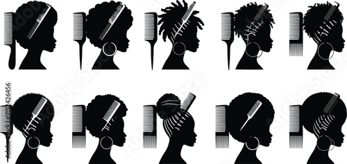 Silhouette adults and children in family activities including walking, cycling, and holding hands for parenting, lifestyle, community, and educational illustration