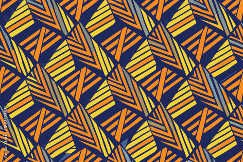 Modern seamless pattern with abstract geometric shapes and stylish creative background.
