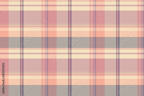 Gentle plaid pattern with soft colors. A classic, timeless texture ideal for backgrounds, textiles, or designs needing a touch of simple elegance.