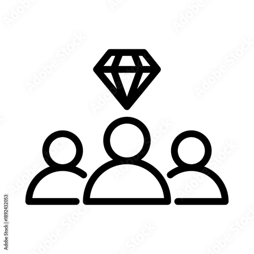 customer value outline icon. customer value line illustration.
