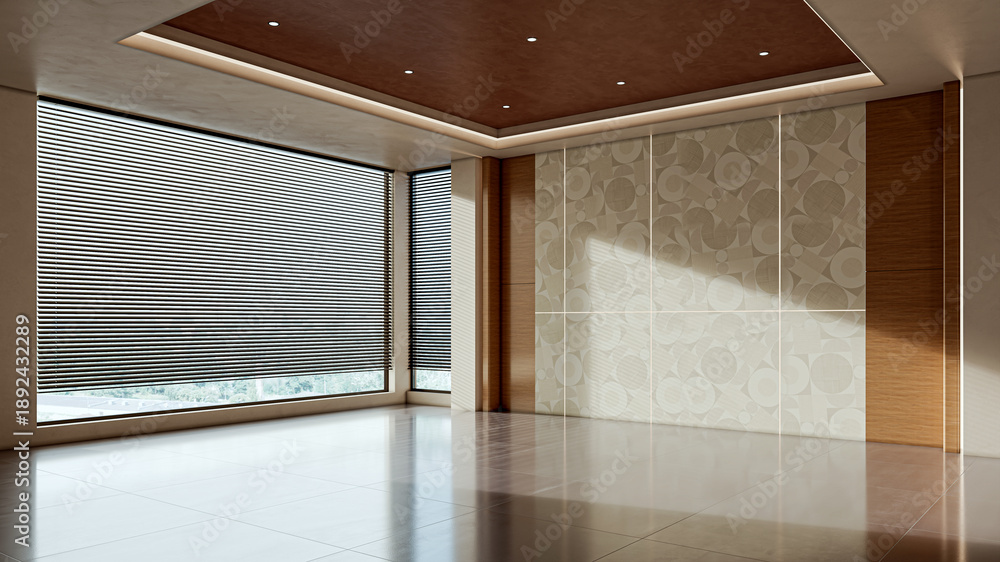 Obraz premium Large luxury modern bright interiors Living room mockup illustration 3D rendering