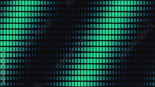 Digital Grid Pattern with Green Squares.