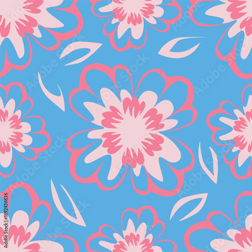 Vintage seamless floral pattern. Liberty style background of small pastel colorful flowers. Small flowers scattered over a white background. Stock vector for printing on surfaces