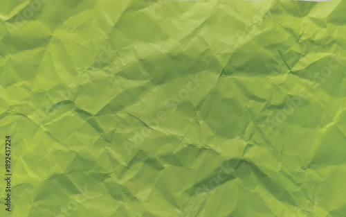 Light Green crumpled paper isolated on transparent background, green crumpled paper creates an abstract background suitable for creative design