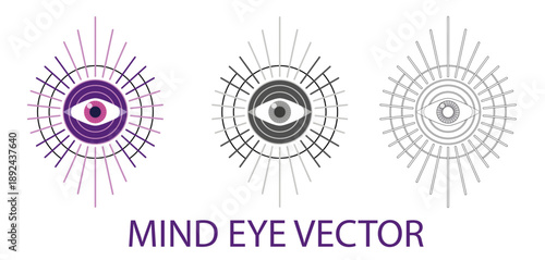 Mind eye abstract vector