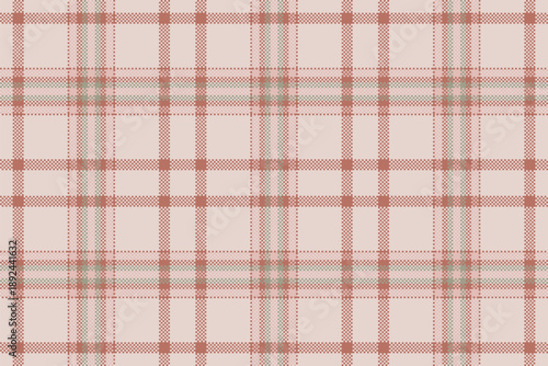 Shape check plaid vector, turkish tartan textile seamless. Deluxe texture background pattern fabric in light and red colors.