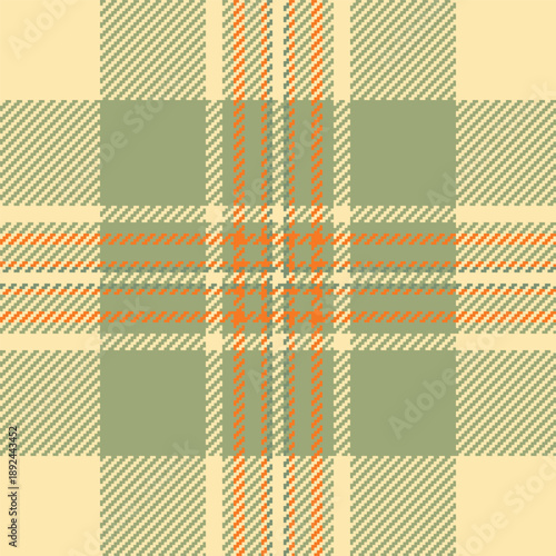 Celtic vector plaid check, mexico seamless textile fabric. Lumberjack tartan texture background pattern in pastel and moccasin colors.