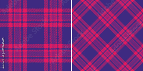 Check seamless pattern of textile texture tartan with a fabric vector plaid background. Set in sunset colors for scrapbook ideas and creative projects.