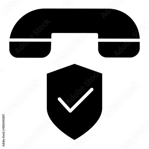 Secure call vector icon set. Protected line Illustration sign collection. Help center symbol or logo.