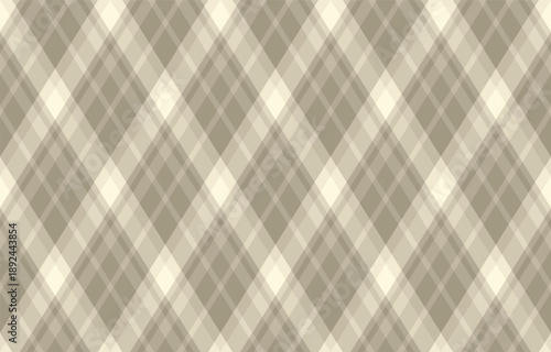 Elegant neutral diamond plaid pattern. Perfect for website backgrounds, textile designs, or packaging.  Subtle texture and calming color palette evokes sophistication and tranquility.