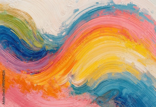 Art therapy inspired texture. Emotional abstract art featuring colorful waves and strokes
