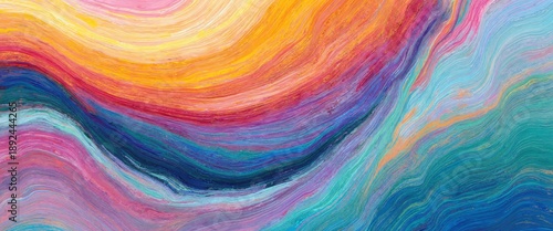 Art therapy inspired texture. Emotional abstract art featuring colorful waves and strokes