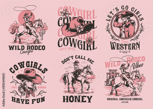 Western cowgirl art