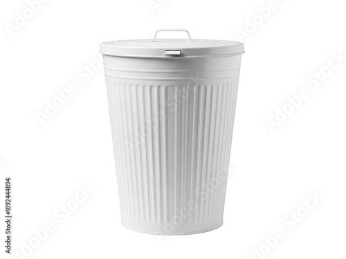 Wallpaper Mural White plastic trash can with lid and handle isolated on transparent background Torontodigital.ca