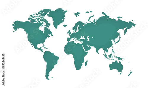 Flat world map infographic background vector illustration, easily editable.