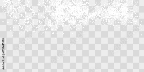 Realistic falling snowflakes. Isolated on transparent background. Vector illustration