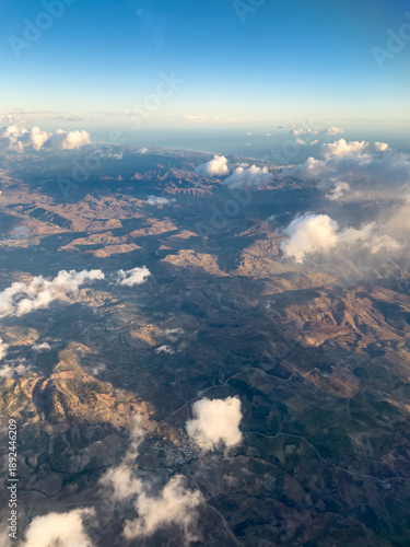 Foto Aerial View of Blue Sky with Clouds