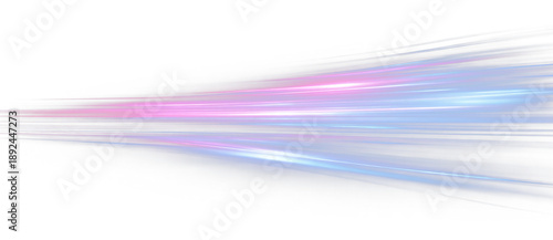 Bilde på lerret Colorful futuristic light streaks with glowing energy flow motion lines and sci