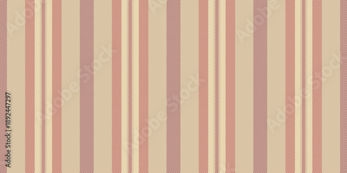 Vniform seamless texture vector, fit stripe vertical pattern. Uetting fabric background lines textile in light and red colors.
