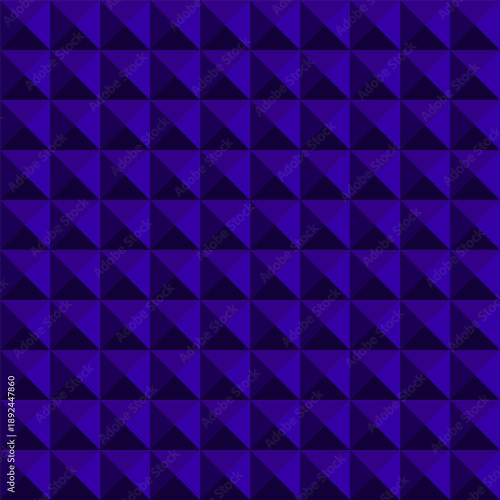Obraz premium Blue triangular shapes form a repetitive geometric pattern, creating a textured surface ideal for backgrounds, wallpapers, or design elements