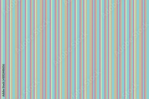 Overlay seamless vertical textile, greeting card vector background pattern. Luxurious lines stripe fabric texture in cyan and red colors.