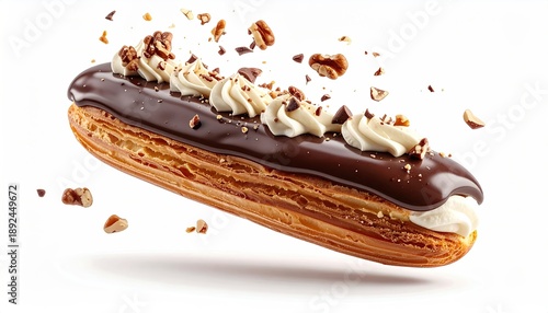 Wallpaper Mural Floating ?clair with chocolate glaze, cream filling, and chopped nuts Torontodigital.ca