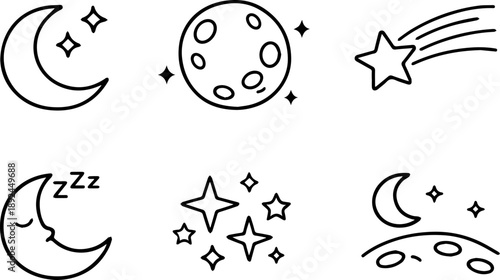 Moon and Night Sky Icons
