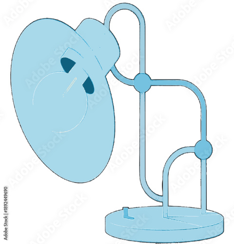 illustration of an electric lamp with plug