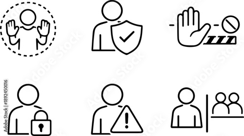 Privacy and Personal Data Protection Icons