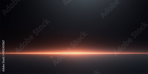 Soft glowing horizon beam fading into dark cinematic futuristic digital background atmosphere