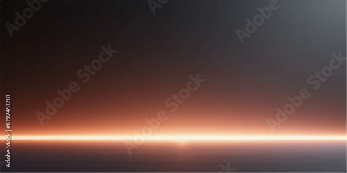 Narrow glowing beam cutting through darkness with futuristic sci-fi cinematic space lighting