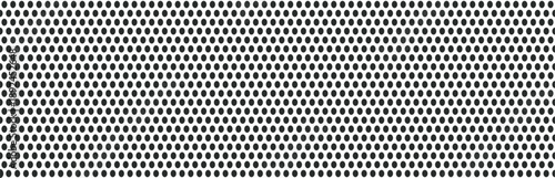 Metal micro mesh seamless pattern. Iron plate with round holes. Perforated metal texture. Dotted seamless pattern. Peg board sheet. Speaker screen grid background. Vector design illustration