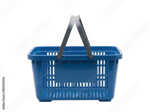 Wallpaper Mural Blue plastic shopping basket with metal handles isolated on transparent background Torontodigital.ca