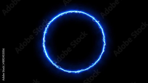 Wallpaper Mural  mesmerizing video of glowing blue electric circles creating a captivating visual display Torontodigital.ca