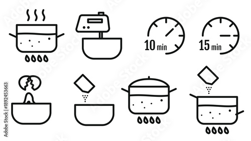 Cooking Instruction Icons