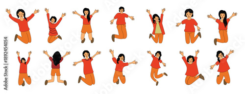 people jumping illustration 
