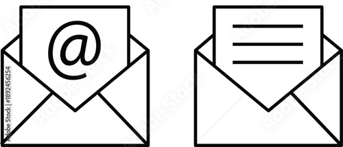 Mail icon set. email icon vector. E-mail icon. Envelope illustration Email Icon Set. Responding to emails during work hours. Icon set. Set Logo of Responding to emails during work hours: organized