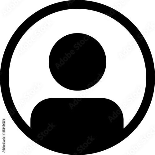 User icon in flat style, Person icon, User icon for web site, User icon vector illustration User profile login or access authentication icon vector illustration image. 