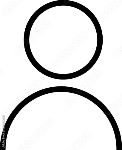 User profile icon vector. Avatar or person icon. Profile picture, portrait symbol. Neutral gender silhouette. Circle button with avatar photo. Blank profile silhouette. Vector                       
