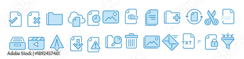 file management icons vector design