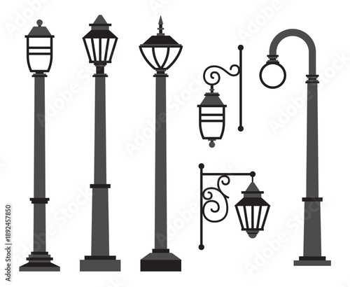 gas lamp vectors