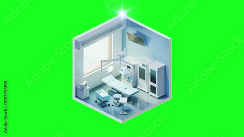 Wallpaper Mural Hospital Rooms with Medical Equipment and Multiple Beds Illuminated by Bright Lights Torontodigital.ca